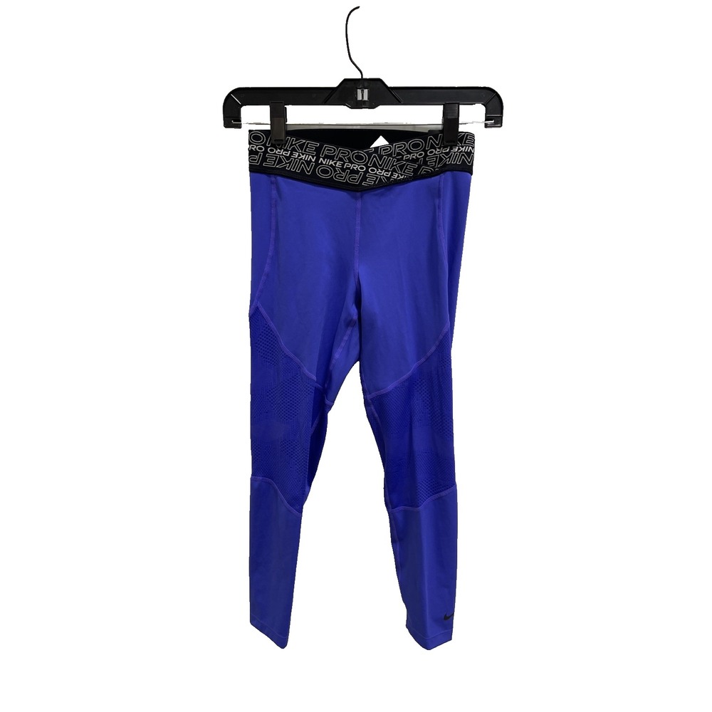 Nike Pro Crop Length Tights Women's Dri-Fit Tight Purple Sz S Sports CJ4187-518
